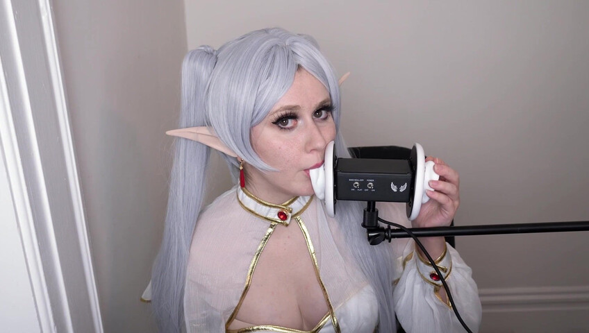 CrimsonElectra - Frieren Ear Eating ASMR with Countdown to Cum