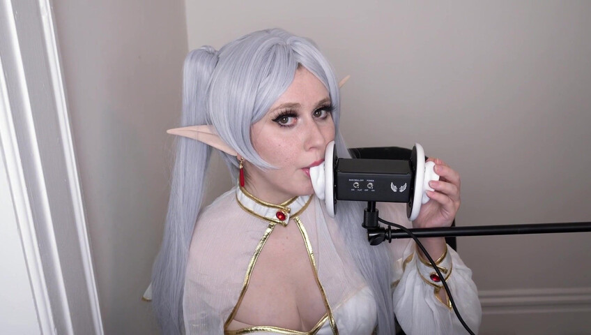 CrimsonElectra - Frieren Ear Eating ASMR with Countdown to Cum