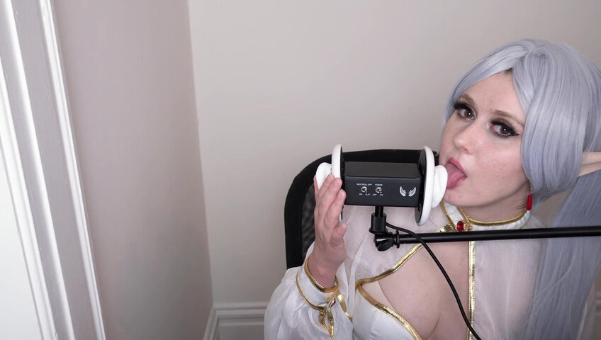 CrimsonElectra - Frieren Ear Eating ASMR with Countdown to Cum
