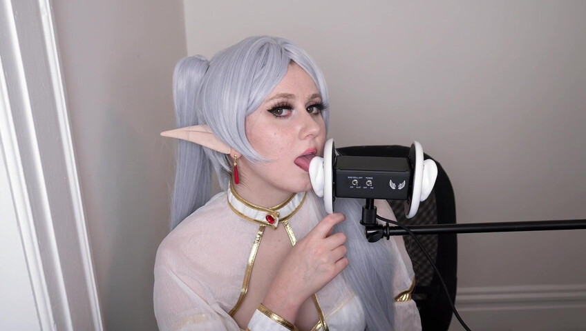 CrimsonElectra - Frieren Ear Eating ASMR with Countdown to Cum
