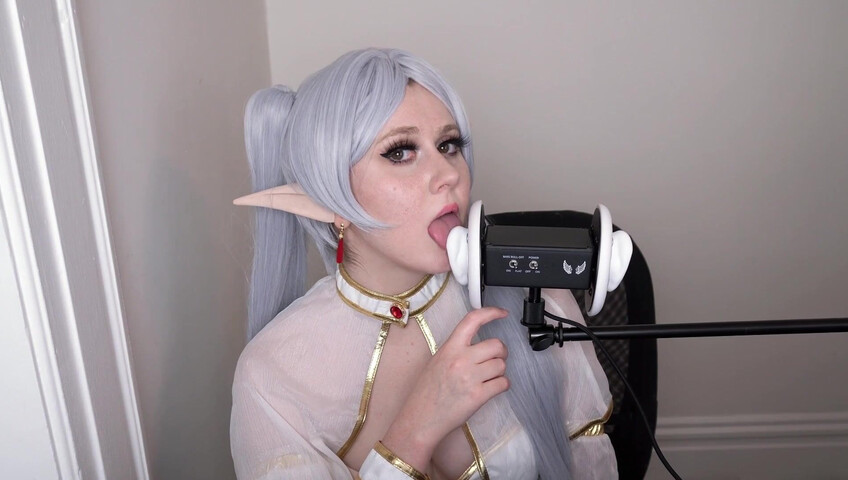 CrimsonElectra - Frieren Ear Eating ASMR with Countdown to Cum