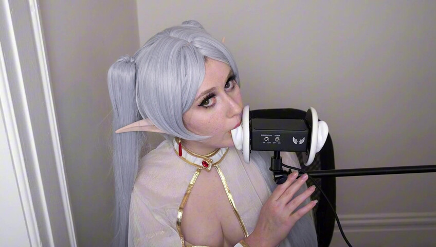 CrimsonElectra - Frieren Ear Eating ASMR with Countdown to Cum