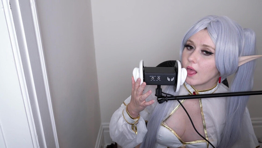 CrimsonElectra - Frieren Ear Eating ASMR with Countdown to Cum