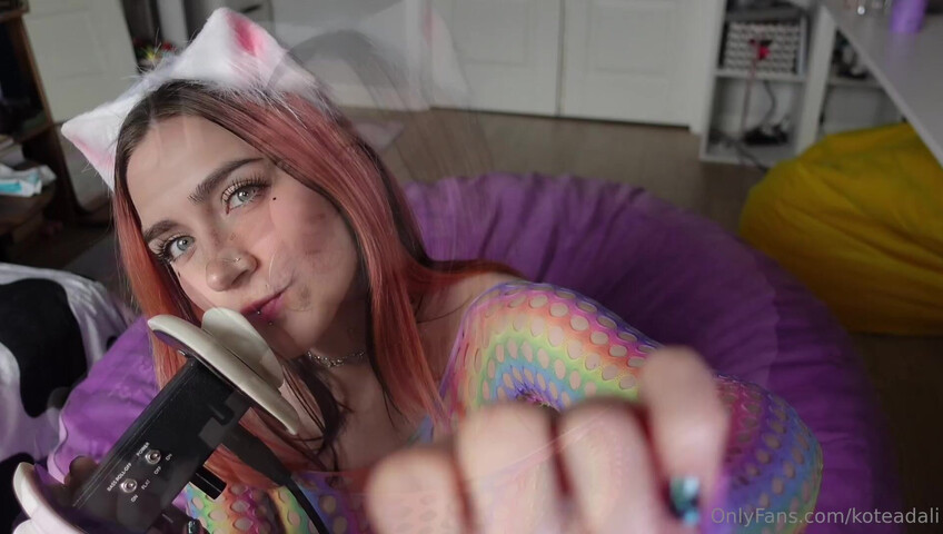 ASMR Kotya - ASMR Ear Licking with Nipples!