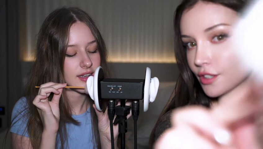 Dainty Wilder - 2 Girls, 1 3Dio mic... (ft. ‪DiddlyASMR‬) | SFW