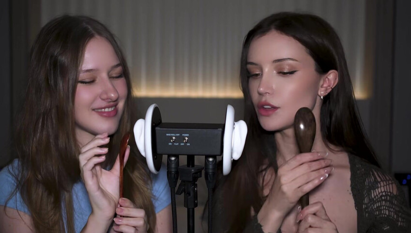 Dainty Wilder - 2 Girls, 1 3Dio mic... (ft. ‪DiddlyASMR‬) | SFW