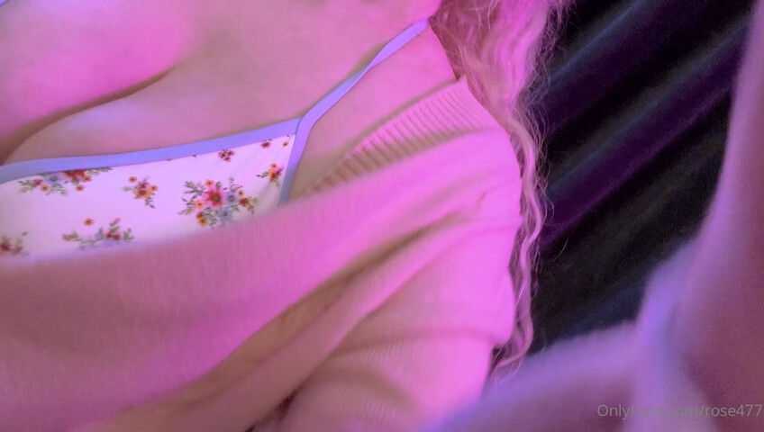 Rose ASMR - Big titties in bra, ear licking, kissing and dildo titfuck