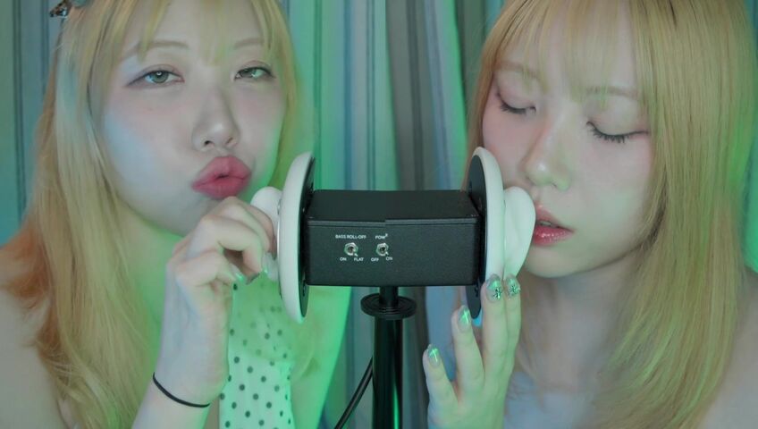 DOOBOO ASMR - 26 Feb 2026 -ASMR Twins Tease the 3DIO Microphone! (No Talking, Ear Licking, Kisses) (Patreon)