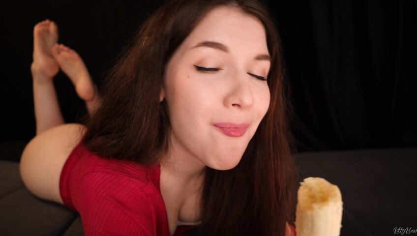 KittyKlaw ASMR - 27 Feb 2026 - Banana Sucking & Eating | Kissing & Mouth Sound | Boosty Leaked