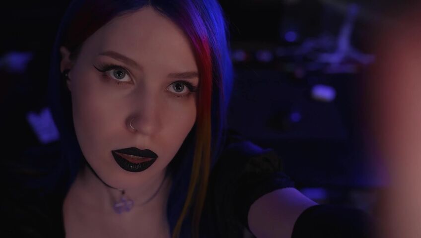 ASMR MOOD - Goth Girl | Spit Painting & Kissing