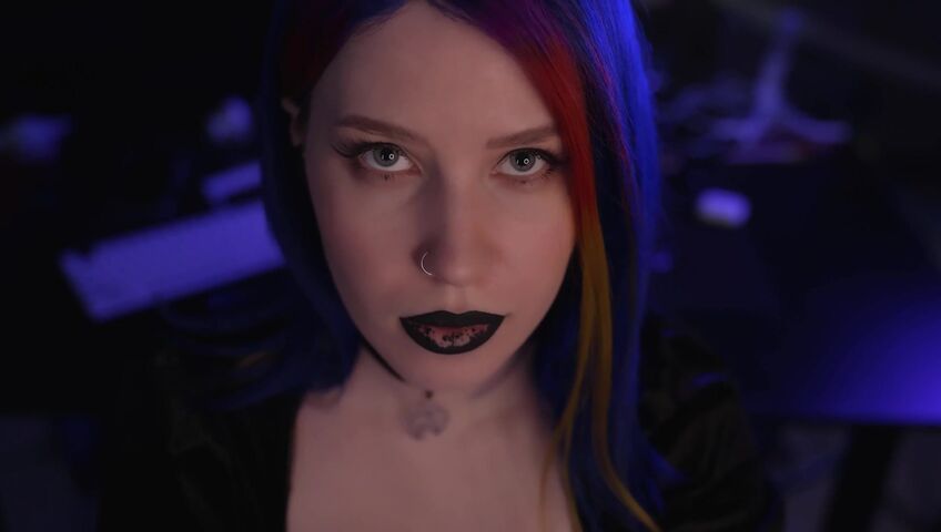 ASMR MOOD - Goth Girl | Spit Painting & Kissing