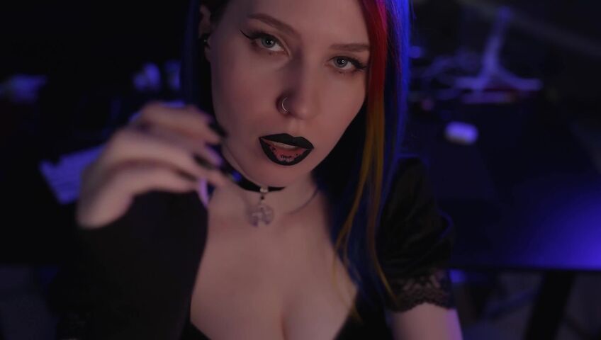 ASMR MOOD - Goth Girl | Spit Painting & Kissing