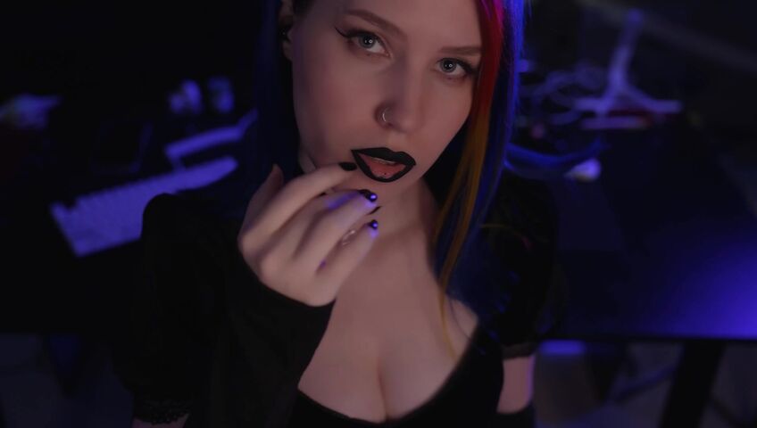 ASMR MOOD - Goth Girl | Spit Painting & Kissing