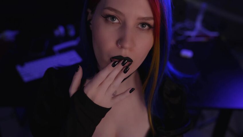 ASMR MOOD - Goth Girl | Spit Painting & Kissing