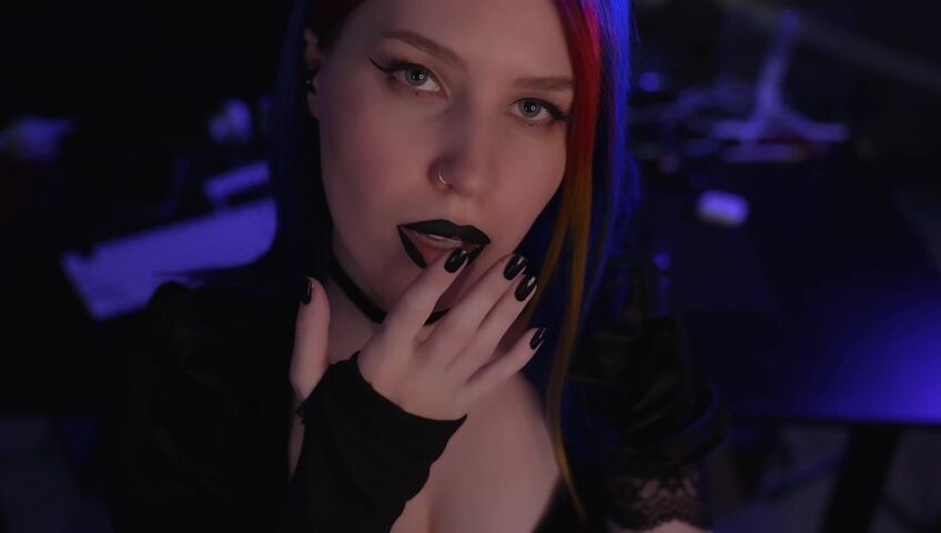 ASMR MOOD - Goth Girl | Spit Painting & Kissing