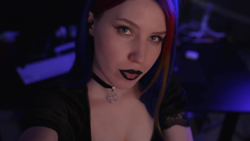 ASMR MOOD - Goth Girl | Spit Painting & Kissing
