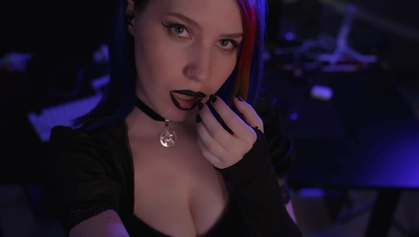 ASMR MOOD - Goth Girl | Spit Painting & Kissing