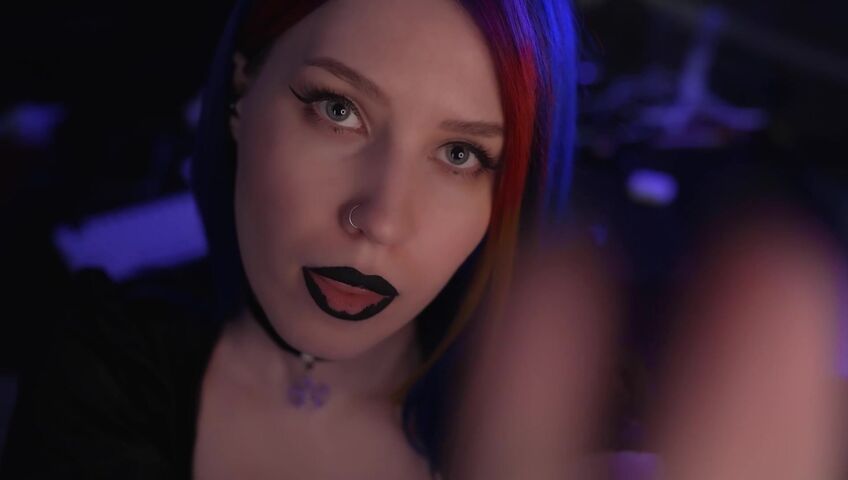 ASMR MOOD - Goth Girl | Spit Painting & Kissing