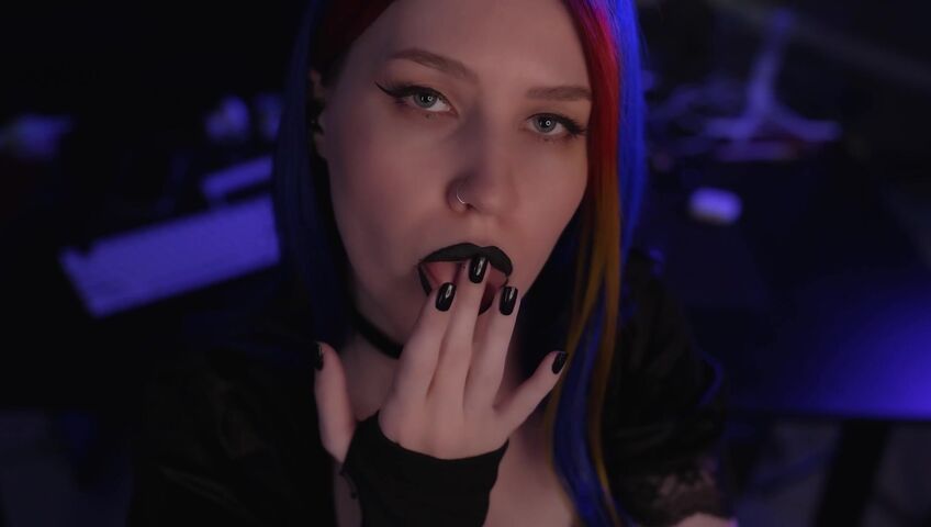 ASMR MOOD - Goth Girl | Spit Painting & Kissing