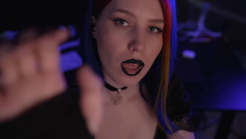 ASMR MOOD - Goth Girl | Spit Painting & Kissing