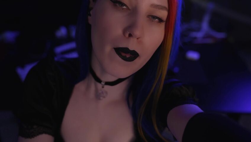 ASMR MOOD - Goth Girl | Spit Painting & Kissing