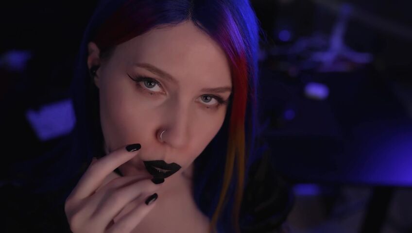 ASMR MOOD - Goth Girl | Spit Painting & Kissing