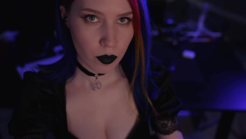 ASMR MOOD - Goth Girl | Spit Painting & Kissing