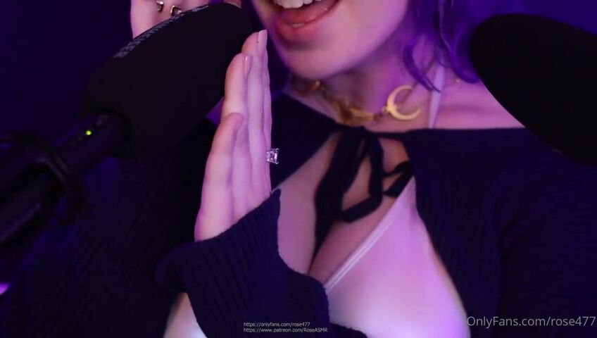 Rose ASMR - Tits Squishing & Kissing & Mouth Sounds