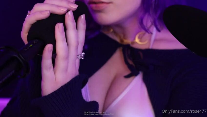Rose ASMR - Tits Squishing & Kissing & Mouth Sounds
