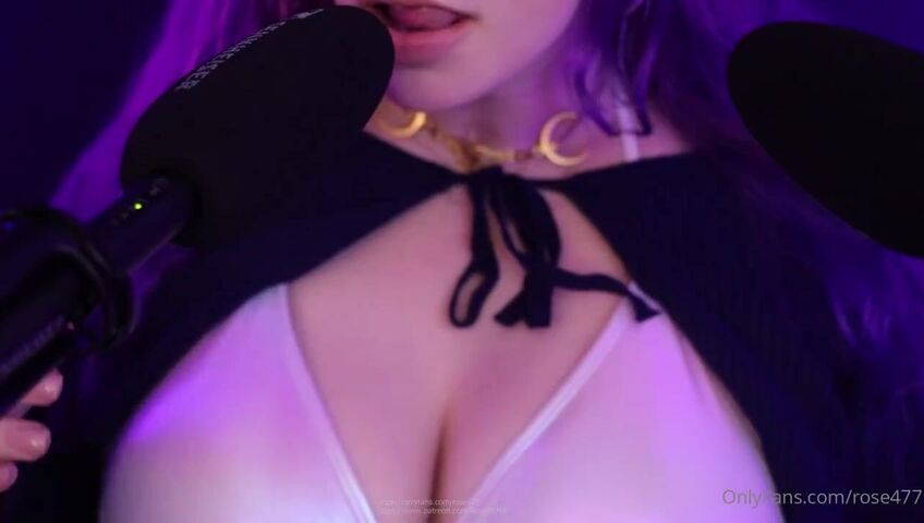 Rose ASMR - Tits Squishing & Kissing & Mouth Sounds