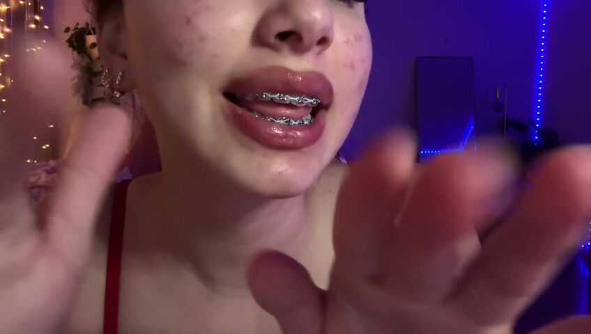 Wahonay ASMR - Lens Licking In Red Bra