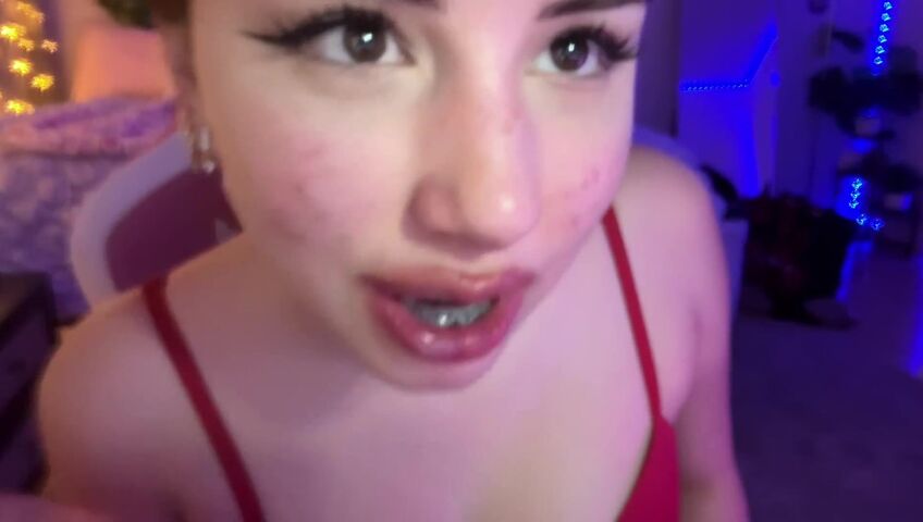 Wahonay ASMR - Lens Licking In Red Bra