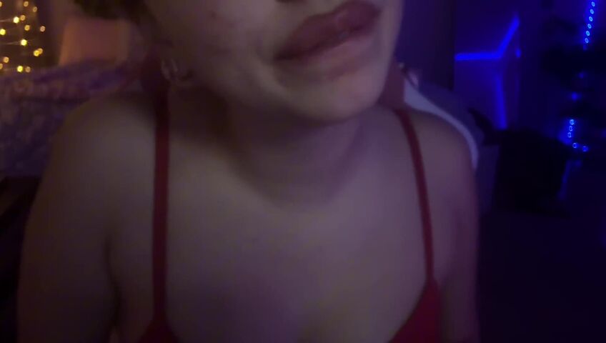 Wahonay ASMR - Lens Licking In Red Bra