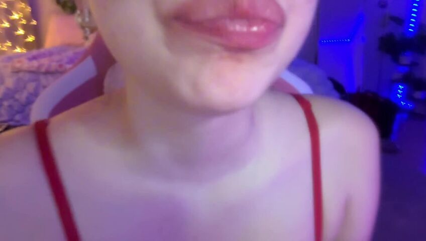 Wahonay ASMR - Lens Licking In Red Bra