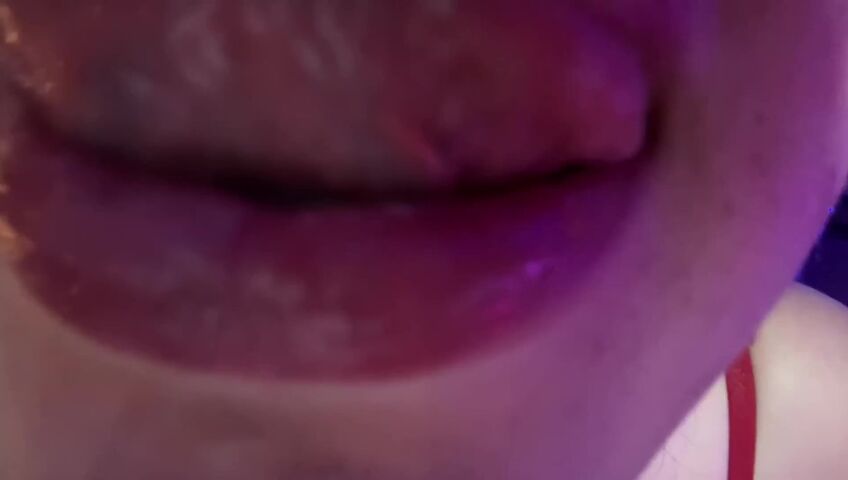 Wahonay ASMR - Lens Licking In Red Bra