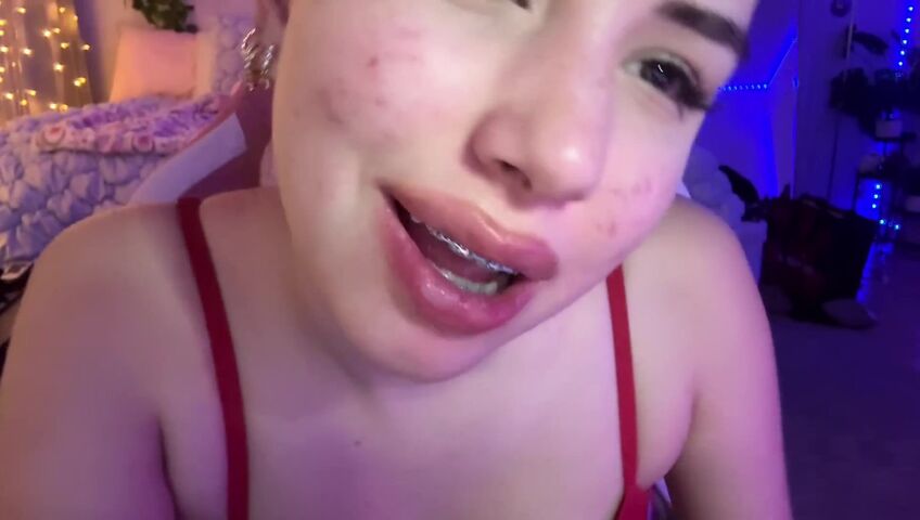 Wahonay ASMR - Lens Licking In Red Bra