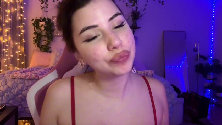 Wahonay ASMR - Lens Licking In Red Bra