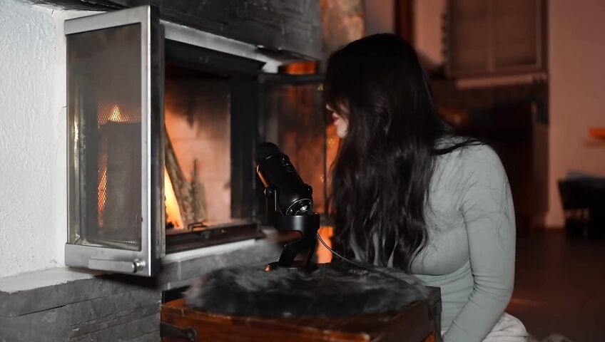 asmr come relax by the fireplace...