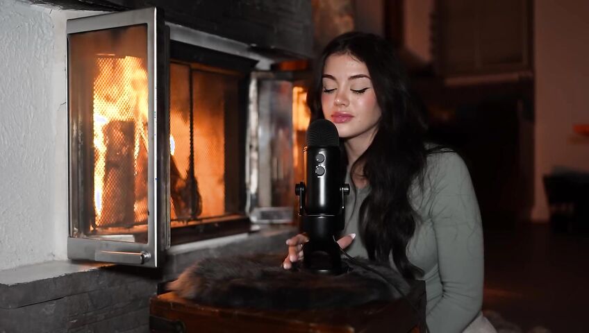 asmr come relax by the fireplace...