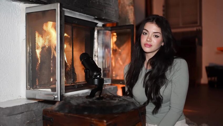 asmr come relax by the fireplace...