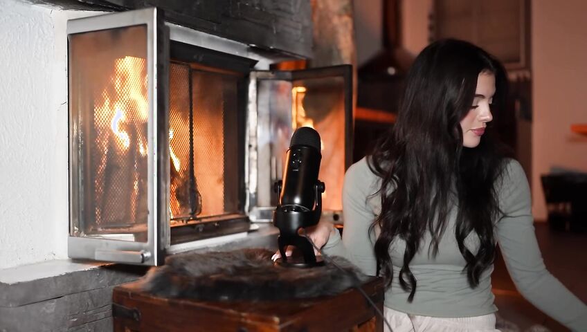 asmr come relax by the fireplace...