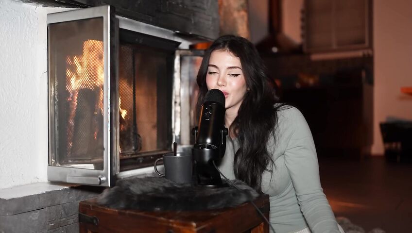 asmr come relax by the fireplace...