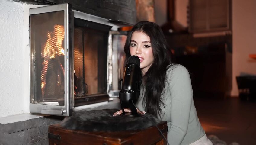 asmr come relax by the fireplace...
