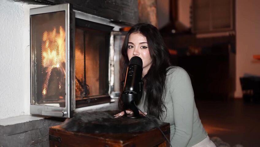 asmr come relax by the fireplace...