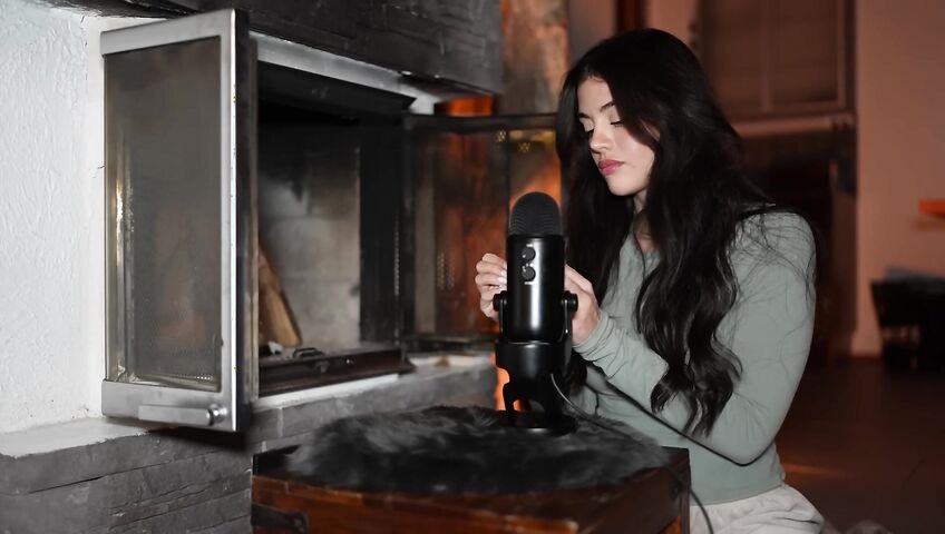 asmr come relax by the fireplace...
