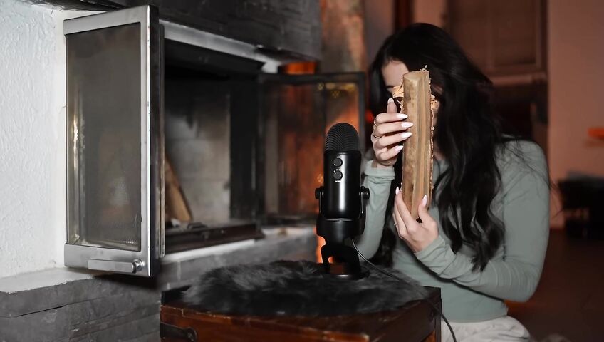 asmr come relax by the fireplace...