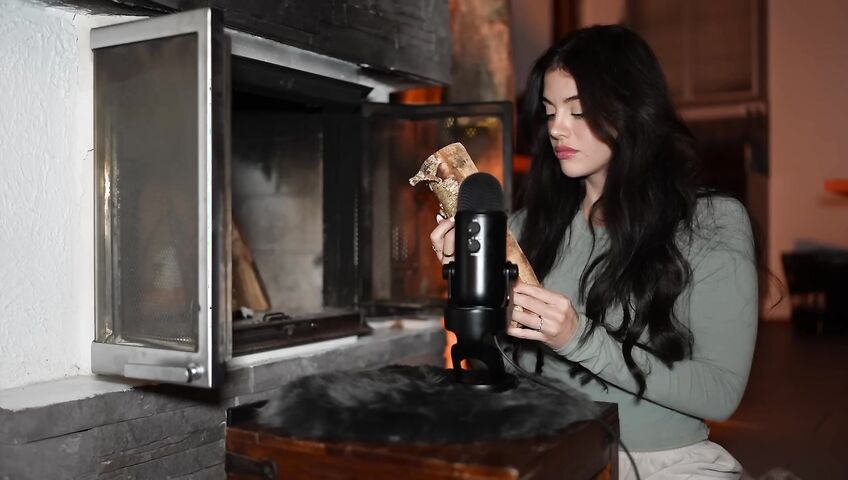 asmr come relax by the fireplace...