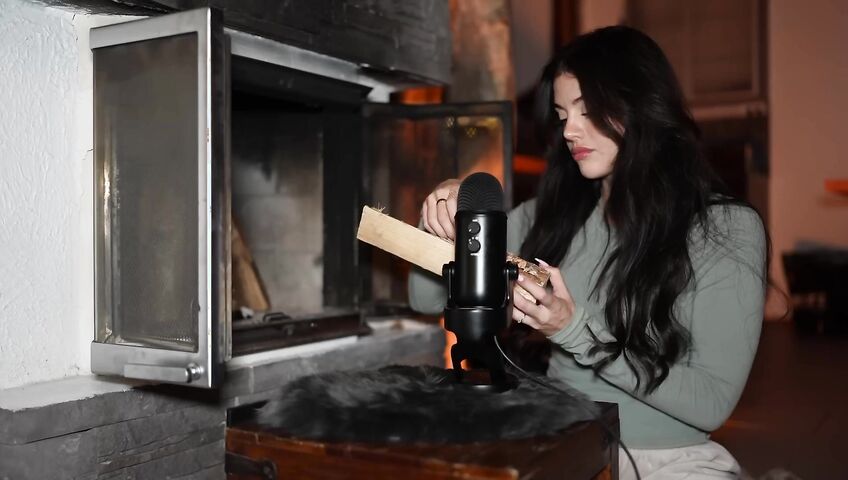 asmr come relax by the fireplace...