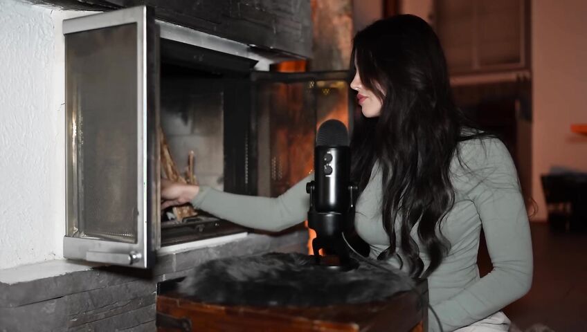 asmr come relax by the fireplace...