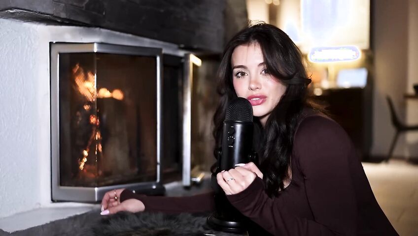 asmr girlfriend helps you relax in a cozy cabin...